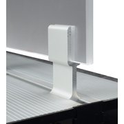 Kee 60 x 24 Double Benching System with Privacy Divider- Grey/ Black