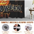 thumbnail image 5 of Halloween Trick or Treat Skull Shower Curtain, Funny Dance Skeleton Day of Death Gothic Bathroom Decor, Waterproof Fabric Polyester Curtain Set, with 12 Hooks 72 x 72 Black White, 5 of 6