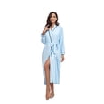 thumbnail image 5 of EA'S SECRET 100% Cotton Womens Robe Lightweight Long Kimono Bath Robe Soft Knit Spa Robes Ladies Loungewear with Pockets(Light Blue,S), 5 of 8