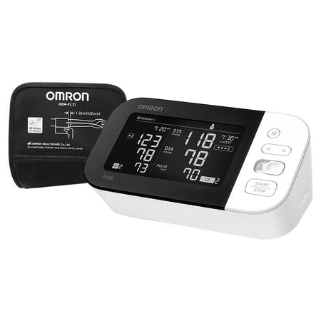 Omron 10 Series Wireless Upper Arm Blood Pressure Monitor and EnviroMax AA Extra Heavy-Duty Batteries, 20 Pack, BP7450, 3300BP20