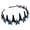 Blue, variant on Zig Zag Headbands for Women, Flower Crystal for Women Non Slip, Non-Slip Wavy Plastic Hair Comb Headbands with Teeth, U-Shape High Cranium Korean Style