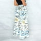 thumbnail image 6 of Meichang Women's High Waisted Palazzo Pants, Loose Fit Wide Leg Cropped Trousers with Pockets, Light Blue, Size M, 6 of 6