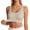 Beige, variant on Women's Ribbed Seamless Sports Bras Wireless Full Coverage Support Yoga Bra Stretchy Breathable Workout Underwear Daily Wear White XL