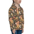 thumbnail image 3 of Salouo Squirrel Mushroom Yellow Flower Pattern Hoodie Sweatshirt for Youth, Fall Pullover Hoodie Sweatshirt Long-Sleeve Pullover Hooded Sweatshirt-X-Large, 3 of 6