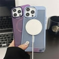 thumbnail image 3 of Heat Dissipation Magnetic Case for iPhone 14 13 11 12 14 Pro Max Slim Hard Compatible with Magsafe Wireless Charging Plating Cover (Dark Blue,for iPhone 14 ProMax), 3 of 10