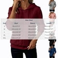 thumbnail image 4 of Tqcoqu Women's Cable Knit Textured Pullover Hoodie,Drawstring Hood Long Sleeve Loose Casual Sweatshirt Tops For Fall Winter,Wine Women's S-XXL, 4 of 7