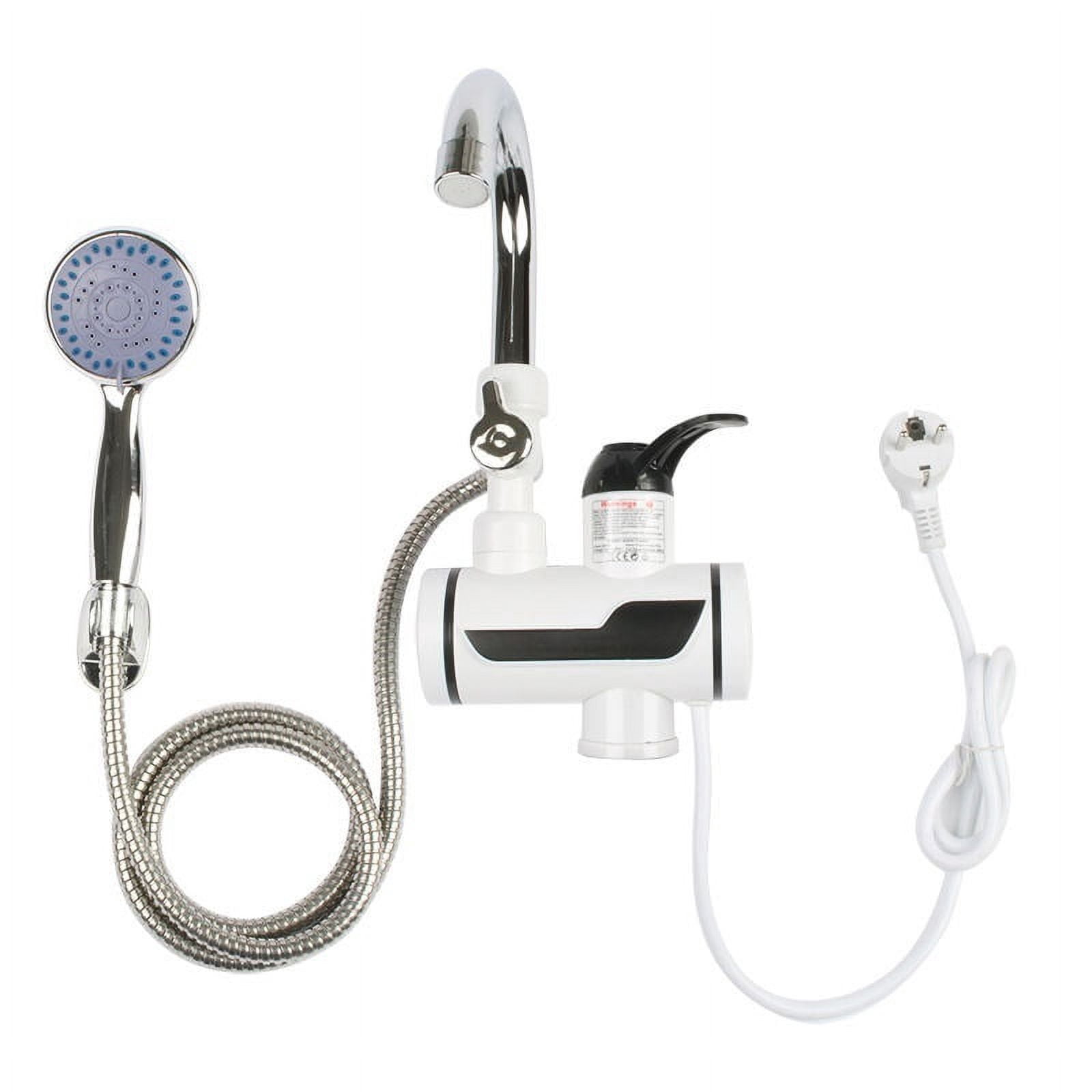 3000W Intelligent Instant Hot Water Faucet Stainless Steel Universal Hose Tankless Faucet With Shower Bathroom Kitchen Water Heater ,Easy Installation