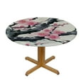 thumbnail image 3 of HAOXIT Decorative Round Fitted , Elastic Edged Polyester Table Pad,Branch of a Table Cover, Fits Round Table , for Christmas Party 31-35, 3 of 8