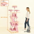 thumbnail image 3 of PawHut 68 inches Cat Tree, Multi-Level Large Cat Tower Condo, Pink, 3 of 10