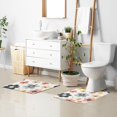 thumbnail image 6 of Yayeee Bath Rug for Bathroom Floor Non Slip Contour Fluffy Soft Absorbent Mat, 20"x24", Beige Retro Flower, 6 of 7