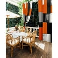 thumbnail image 5 of nqOlkjepod Outdoor Curtains for Patio Waterproof, Burnt Orange Black Grey Outdoor Privacy Panels Grommet, Vintage Contemporary Geometric Blackout Outside Curtains for Porch/Cabana 54"x84", 2 Panels, 5 of 8