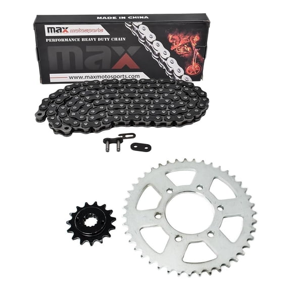 Max Motosports Black Drive Chain & Sprockets Kit for Yamaha Serow 225 XT225 1992-2007