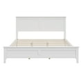 thumbnail image 6 of PORKISS Queen Size Bed Frame for Solid Wood, Platform Bed Frame with Headboard, Holds 650 lb, No Box Spring Needed, White, 6 of 6