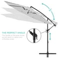 thumbnail image 4 of Best Choice Products 10ft Offset Hanging Outdoor Market Patio Umbrella w/ Easy Tilt Adjustment - Fog Gray, 4 of 7