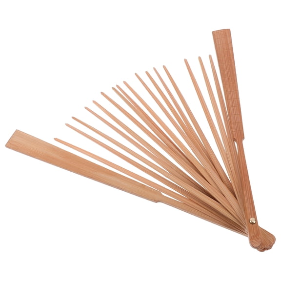 RUNROTOO 1Pcs Bamboo Folding Fan for Hand Fan DIY Projects 11.8X9.1X0.79in