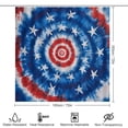 thumbnail image 2 of 4 Piece Bathroom Shower Curtain Sets Non-Slip Rugs And Toilet Mat Lid Rug Accessories American Red, White, And Blue Tie-dye Design Bath Curtain Colorful Tie Dye Pattern, 2 of 8