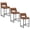 Brown/Black Leg, variant on ClinQ Counter Height Bar Stools Set of 1, Hollow Back Kitchen Island Barstools, Upholstered Faux Leather Counter Stools with Metal Frame, Beige