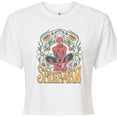 thumbnail image 3 of Marvel Spider-Man - Florals - Juniors Cropped Graphic T-Shirt, 3 of 5