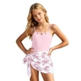 thumbnail image 2 of HAJWOH Girls Swimsuit Adjustable Straps Cut Out One Piece Bathing Suits with Tropical Print Cover-Up Skirt Beachwear Swimwear 4-16Y, 2 of 6