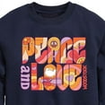 thumbnail image 3 of Woodstock - Hippie Retro - Peace & Love - Toddler & Youth Crewneck Fleece Sweatshirt, 3 of 5
