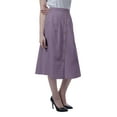 thumbnail image 5 of Moomaya Womens Below Knee Length A-Line Skirt Front Button Casual Skirt w/ Pockets, 5 of 6