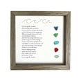 thumbnail image 1 of Large Handmade Sea Glass Poem Art Desktop Ornament Colorful Stone Photo Frame Design, 1 of 4