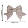 thumbnail image 3 of 2 Pcs Champagne Glitter Bows For Christmas Decoration, Decorative Ribbon Bows For Garland & Gift Wrapping Indoor Xmas Arrangement, 3 of 6