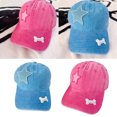 thumbnail image 2 of Women Ponytail Baseball Cap Unisex Adult Sports Hat Cute Star-patch and Bone-patch for Outdoor Sports, 2 of 7