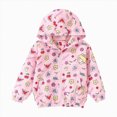 thumbnail image 3 of NOLDARES Girls Boys Rain Jacket, Windbreaker Kids Raincoat Waterproof Zip Jacket with Fleece Liner(Red,9-10 Years), 3 of 5