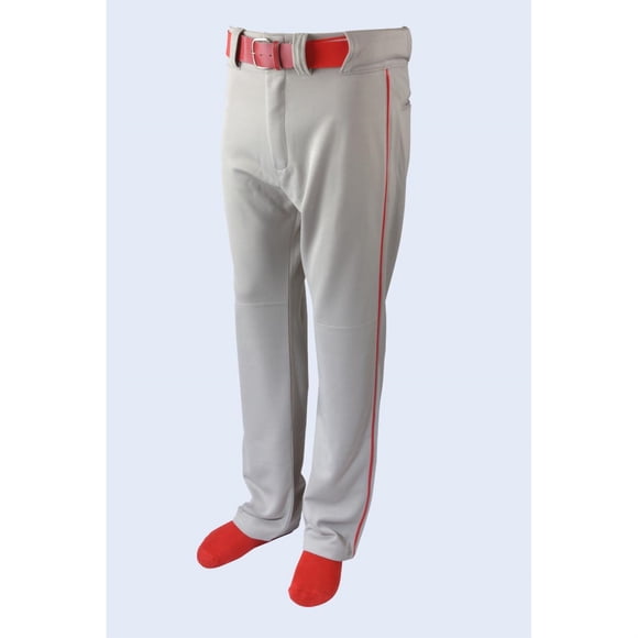 PANTALÓN DE BÉISBOL CON TUBO-BLANCO / ROJO-AM Martin Sports BP50-WRED-AM