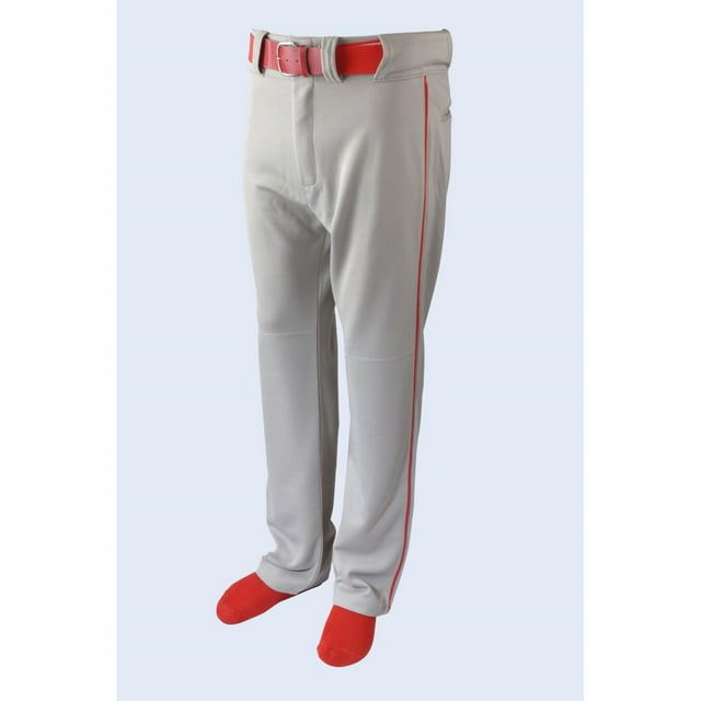 PANTALÓN DE BÉISBOL CON TUBO-BLANCO / ROJO-AM Martin Sports BP50-WRED-AM