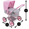 thumbnail image 4 of Doll Pram 509 Crew, algodón de azúcar, rosa, para muñecas de hasta 18 pulgadas, 4 of 6