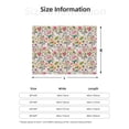 thumbnail image 5 of Honeii Bunny Floral print throw blanket, crafted from cozy cotton flannel, offers versatile home decor as a bedding suitable for all seasons.-60"x50", 5 of 6