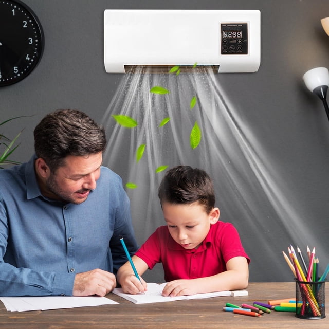 Teissuly Small Air Conditioner, Wall Mounted Air Conditioner and Heating Conditioner with Remote Control Conditioning Hot Fan for Bedroom Living Room Teissuly WER202311216304