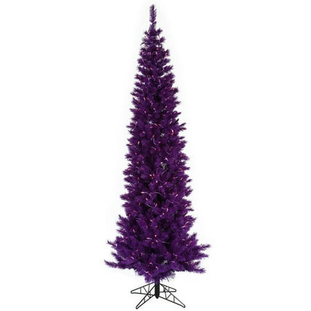 Vickerman Co. 9' Purple Artificial Christmas Tree with 500 Purple Mini Lights with Stand