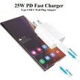 thumbnail image 2 of Original 25W USB C Super Fast Charging Wall Charger with 6FT Type C Cable for Samsung Galaxy A13 5G Super Fast Charging for USB C Phones and Devices - White, 2 of 5
