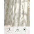 thumbnail image 6 of Sheer Curtains 63 Inch Length, Sage Green Striped Semi Sheer Curtains Light Filtering Window Treatment, Modern Farmhouse Green Stripes Privacy Voile Drapes for Living Room Bedroom 52x63 Inch, 6 of 7