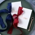 thumbnail image 4 of 1 Set Wedding Vow Book with Ribbon Gold Foil Lettering Bridal Shower Engagement Ceremony His Hers Vow Card Gift, 4 of 7