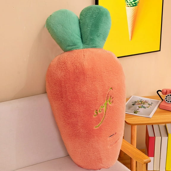 Konghyp Carrot Pillow – Long, Removable, and Washable Leg Pillow – Ideal for Sofa, Headboard, and Back Support – Cute and Functional Sleeping Cushion