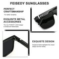 thumbnail image 4 of FEISEDY Fashion Flat Top Sunglasses Trendy Oversized Square Shades Women Men UV400 B2996, 4 of 7
