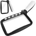 thumbnail image 1 of Lupa rectangular 2X, lupa de lectura rectangular con 5 luces LED, lupa de lectura iluminada, iluminada rectangular para ancianos o personas con mala vista (negro) JAMW Sencillez, 1 of 5