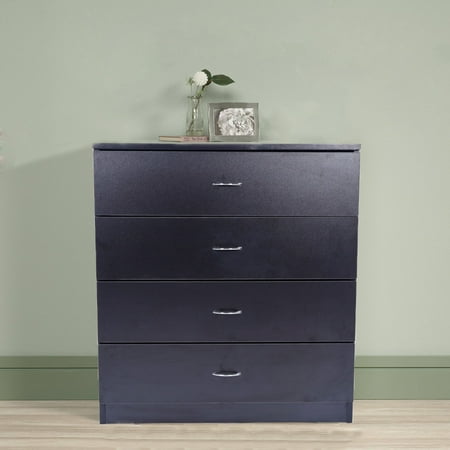 Zimtown 4 Drawers Bedside Table Bedroom Nightstand Storage Organizer Zimtown 4 Drawers Bedside Table Bedroom Nightstand Storage Organizer Wooden Furniture Black