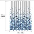 thumbnail image 2 of Shower curtain, 180x200cm, machine washable polyester shower curtain, with ballast hem and 12 hooks, bathroom shower curtain, blue bubble pattern, 2 of 4