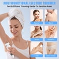 thumbnail image 4 of Electric Razor for Women, Painless Womens Electric Shaver, Low Noise Bikini Body Trimmer Rechargeable Wet/Dry Cordless Epilator with LCD Display & Charging Stand for Legs Arm Underarms, 4 of 7