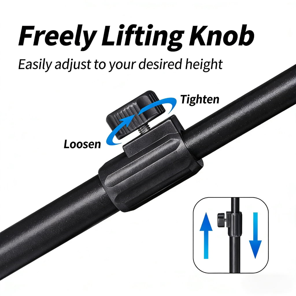 Long Lasting Aluminum Desktop Mic Stand With Stable Base And Smooth For Vocal