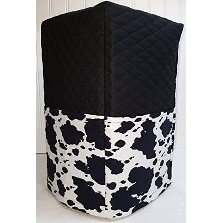 Black & White Cowhide - Black & White Cowhide Coffee Maker Cover (Black)