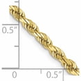 thumbnail image 5 of 10K Yellow Gold 3.35mm D/C Quadruple Rope Chain (24 X 3.35) Made In Peru 10qt025-24, 5 of 5