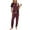 Wine, variant on TJAZFJPA Christmas Pajamas Womens Pajamas Set Short Sleeve Sleepwear Tops with Long Pants Pjs Set Print Nightwear Pajamas for Women Set Pants Plaid Couples Pajamas Matching Sets