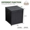 thumbnail image 3 of EHHLY Deck Box, 51 Gallon Package Bin Delivery Box for Outside Front Porch, Patio Outdoor Deck Storage Boxes Waterproof, UV Resistant Plastic Resin Pool Storage Bins with lids, Black, 3 of 12
