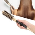 thumbnail image 3 of Cepillo redondo, peine redondo Cepillo de pelo redondo con cerdas naturales de jabalí Cepillo de cerdas de jabalí antiestático para mujeres y hombres Estil eres y hombres Estilo de rizado(25#) Peine r Higoodz Belleza saludable, 3 of 7